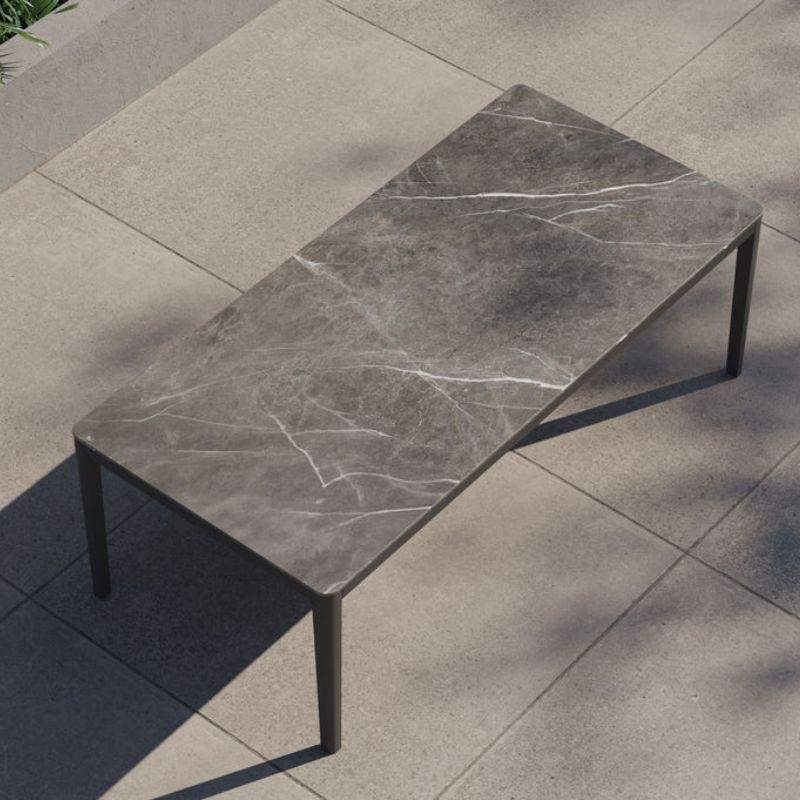 Mineral Gray OuterStone Outdoor Dining table on Patio