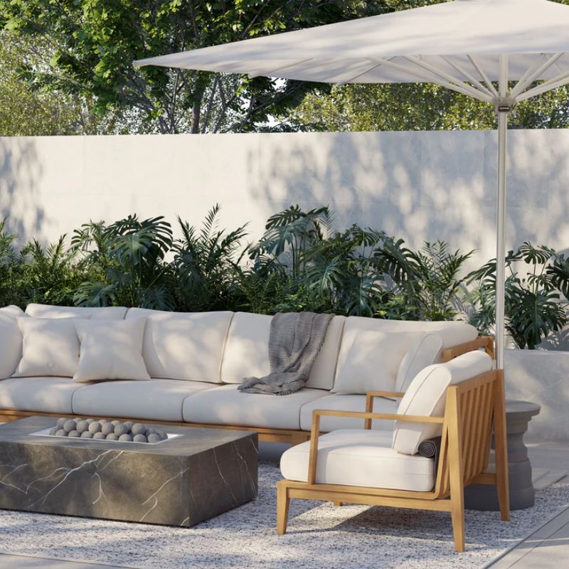 Outer Outdoor furniture in the back garden and hangout area