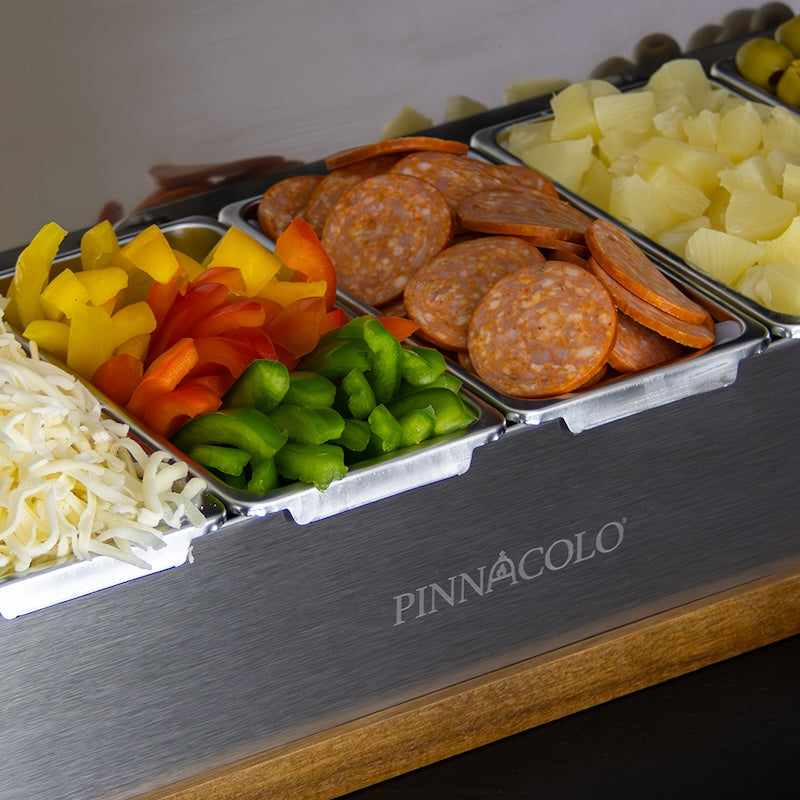 Toppings for pizza in the Topping carrier