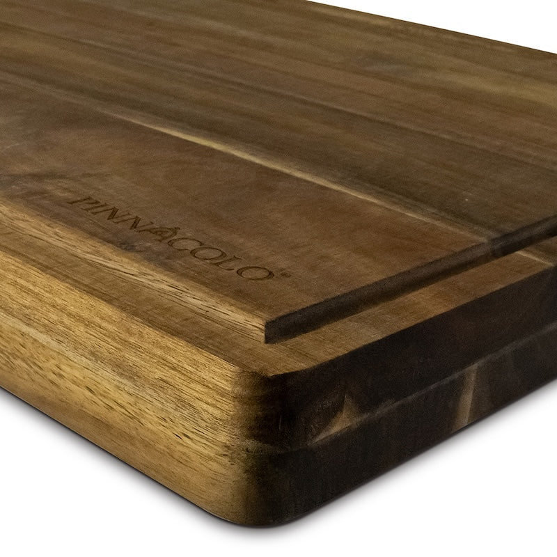 2-inch Thick Pinnacolo Acacia Wood Cutting Board Close Up