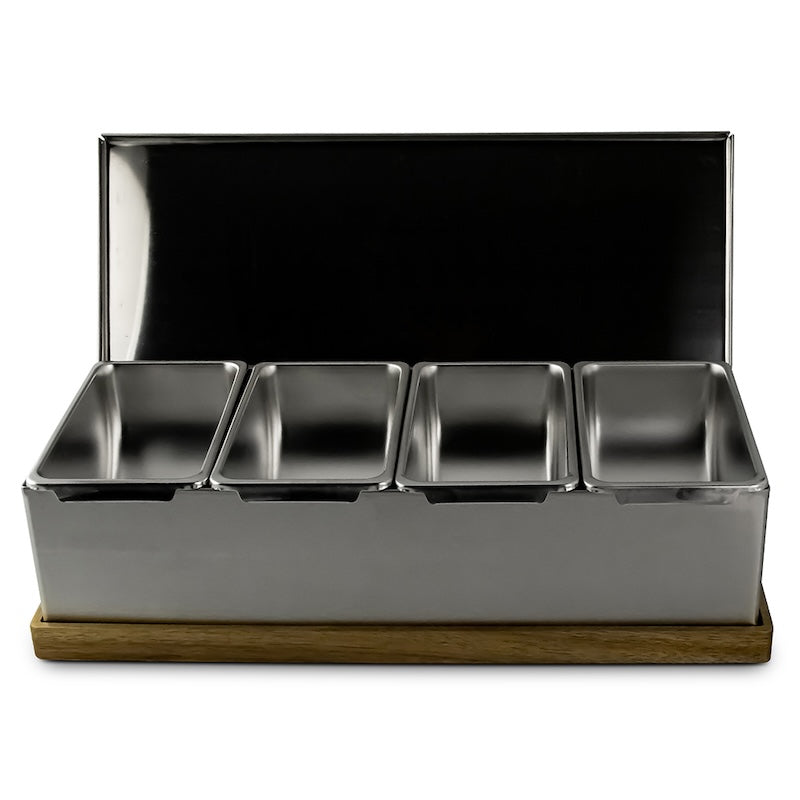 Pinnacolo 4-Compartment Condiment/Topping Carrier