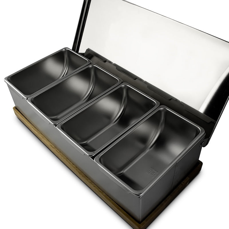 Pinnacolo 4-Compartment Condiment/Topping Carrier