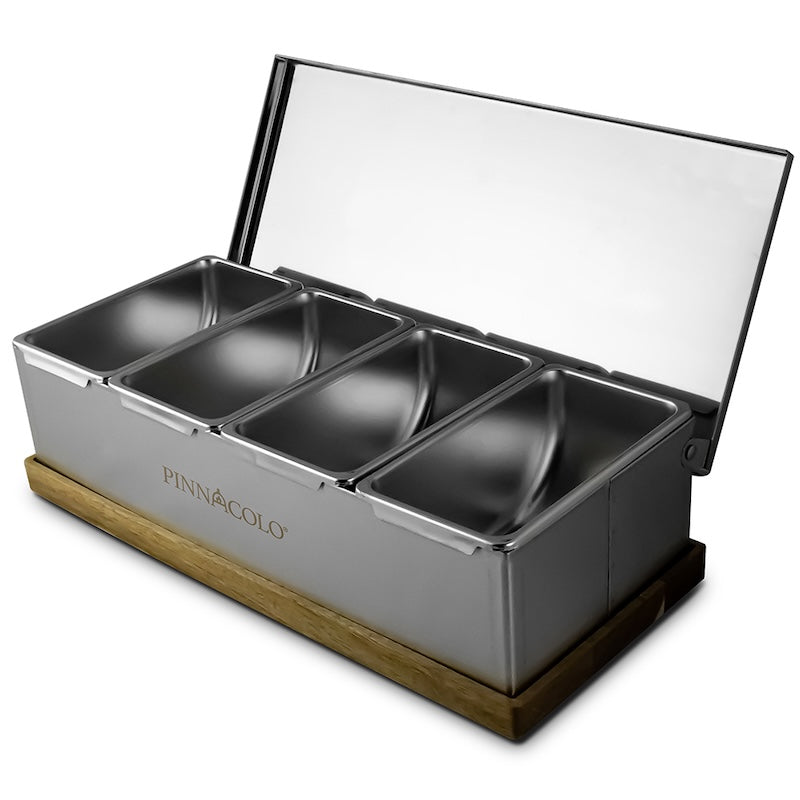 Pinnacolo 4-Compartment Condiment/Topping Carrier