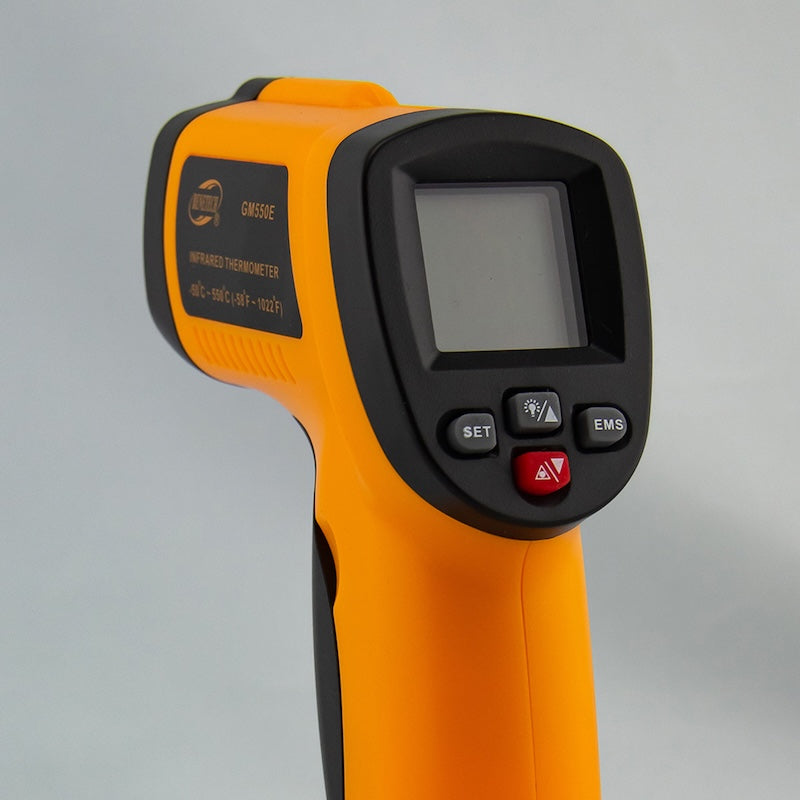 Pinnacolo Infrared Thermometer Close Up Details of the Controls
