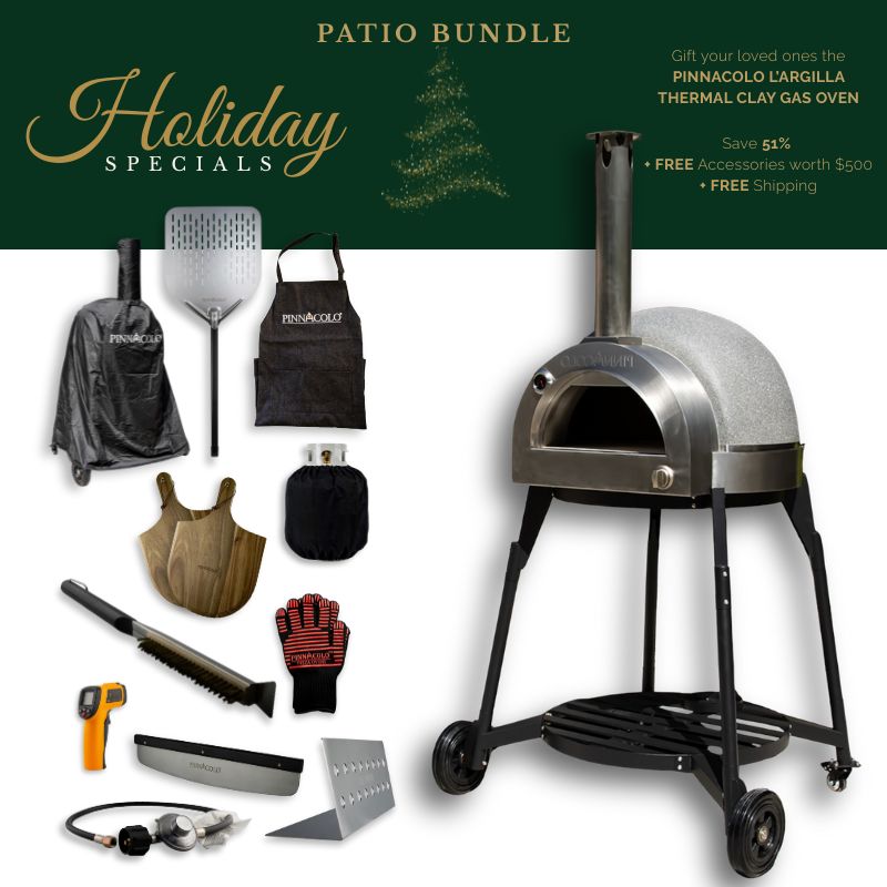Holiday Special Pinnacolo L'Argilla Gas Pizza Oven with FREE Accessories and FREE SHIPPING