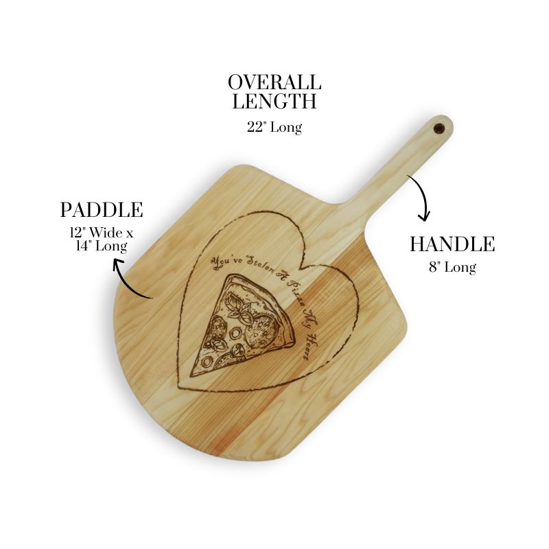 12" x 14" Basswood Pizza Lover Peel