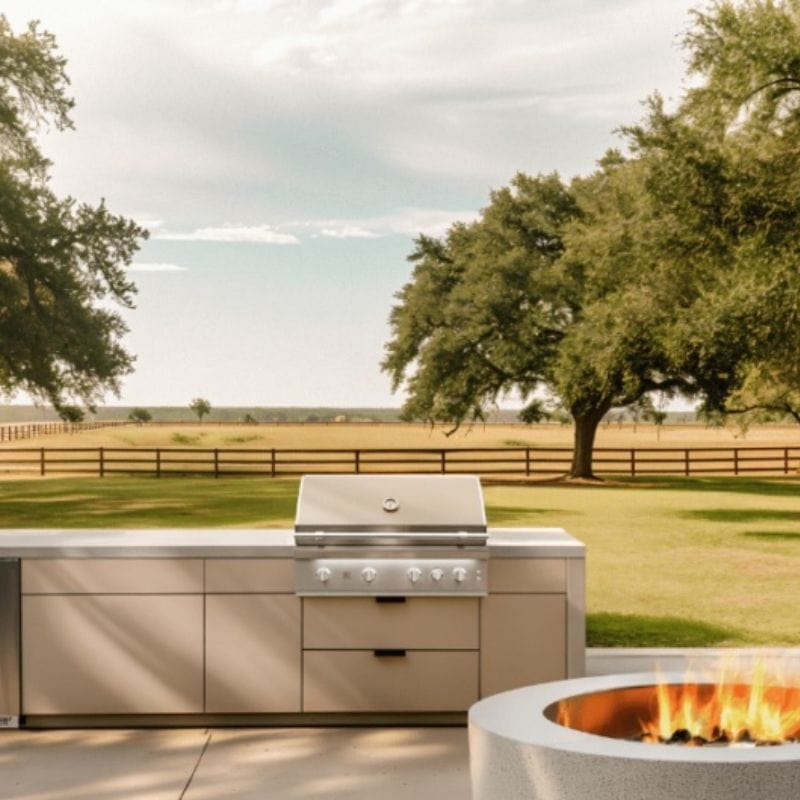 Summerset QUEST 42-inch Stainless Steel Grill Outdoor Kitchen Setting