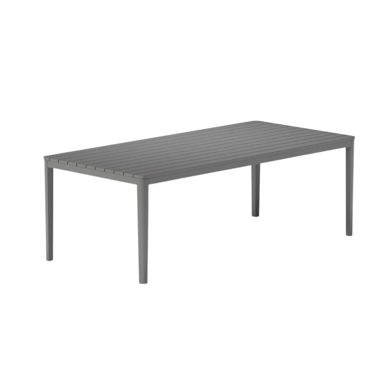 Rectangular Aluminum Dining Table with Adjustable Levelers legs