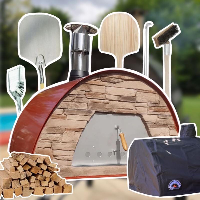 BLACK Maximus Prime Large Pizza Oven Patio Bundle