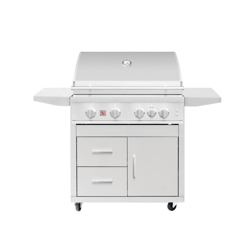 Summerset Sizzler PRO 32&quot; 4-Burner Freestanding Grill with Infrared Rear Burner