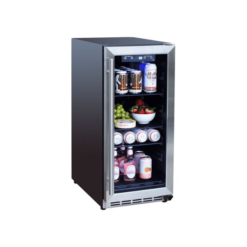 Summerset 15&quot; 3.2 Cu. Outdoor Rated Refrigerator w/ Glass Door