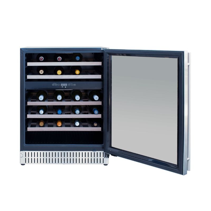 Summerset 24&quot; 5.3 Cu. Outdoor Rated Dual Zone Wine Cooler