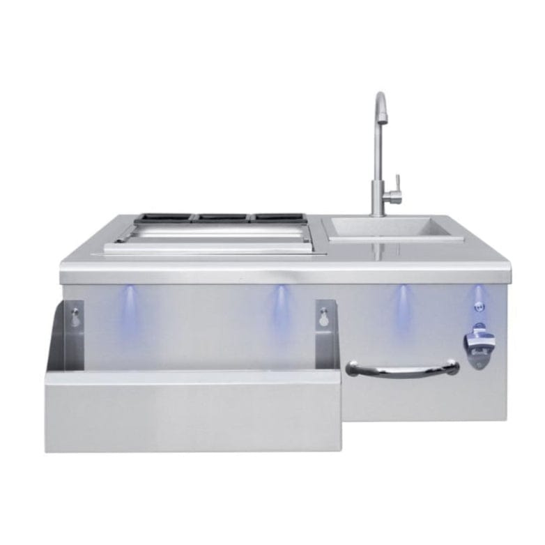 Summerset Stainless Steel Lighted Beverage and Prep Station