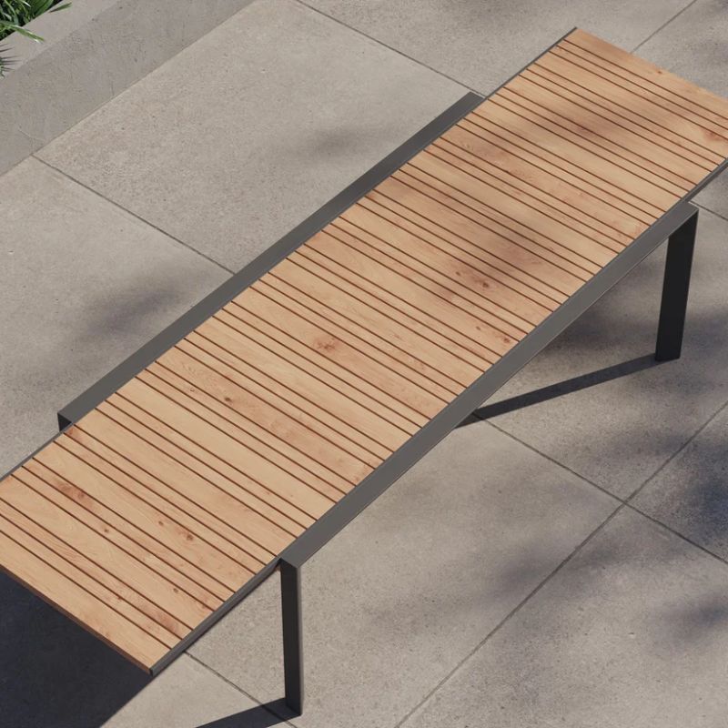 Teak + Aluminum Outdoor Expandable Dining Table Sets