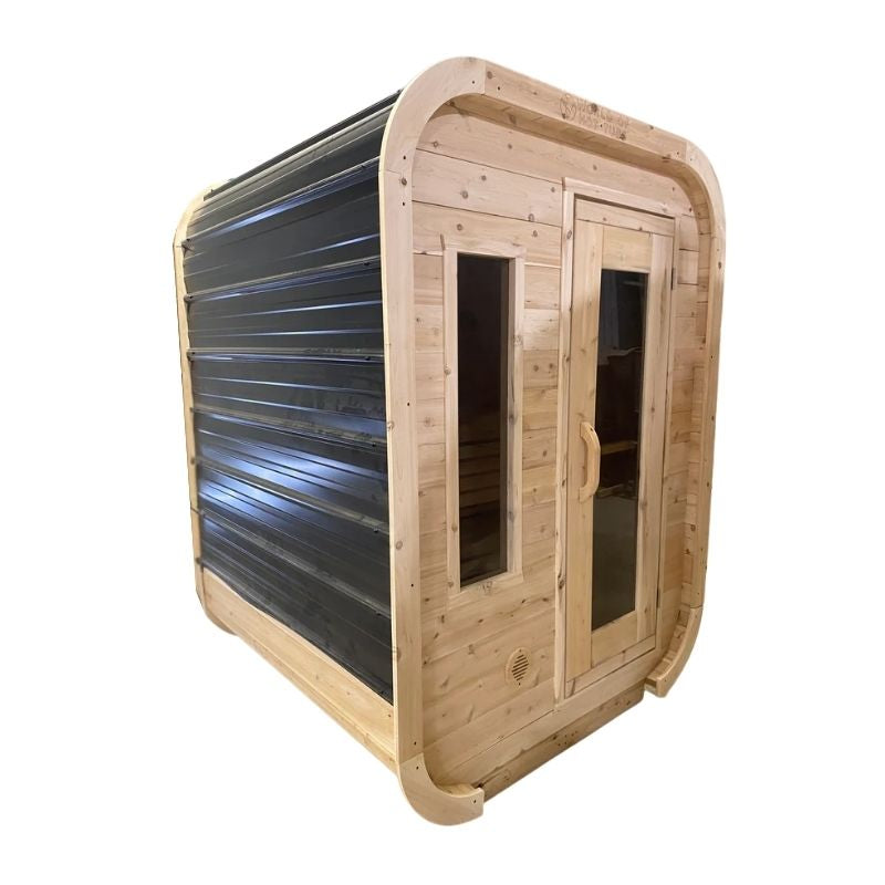 ThermaVèra Core 2-Seater Compact Outdoor Sauna Package