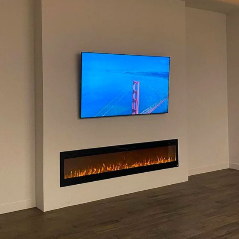 Electric Fireplace Touchstone Sideline 100&quot; Recessed/Wall