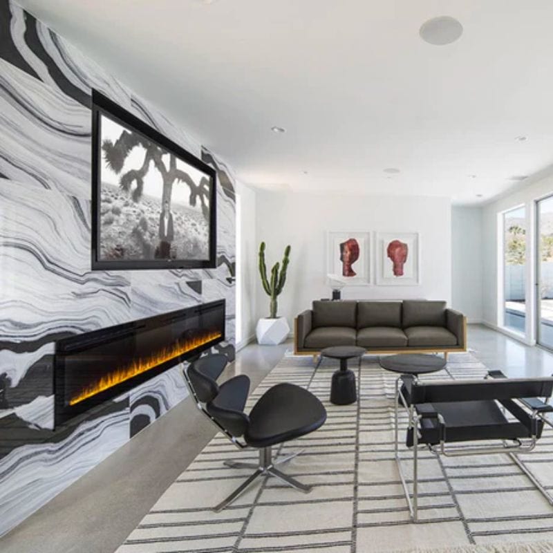 Electric Fireplace Touchstone Sideline 100&quot; Recessed/Wall