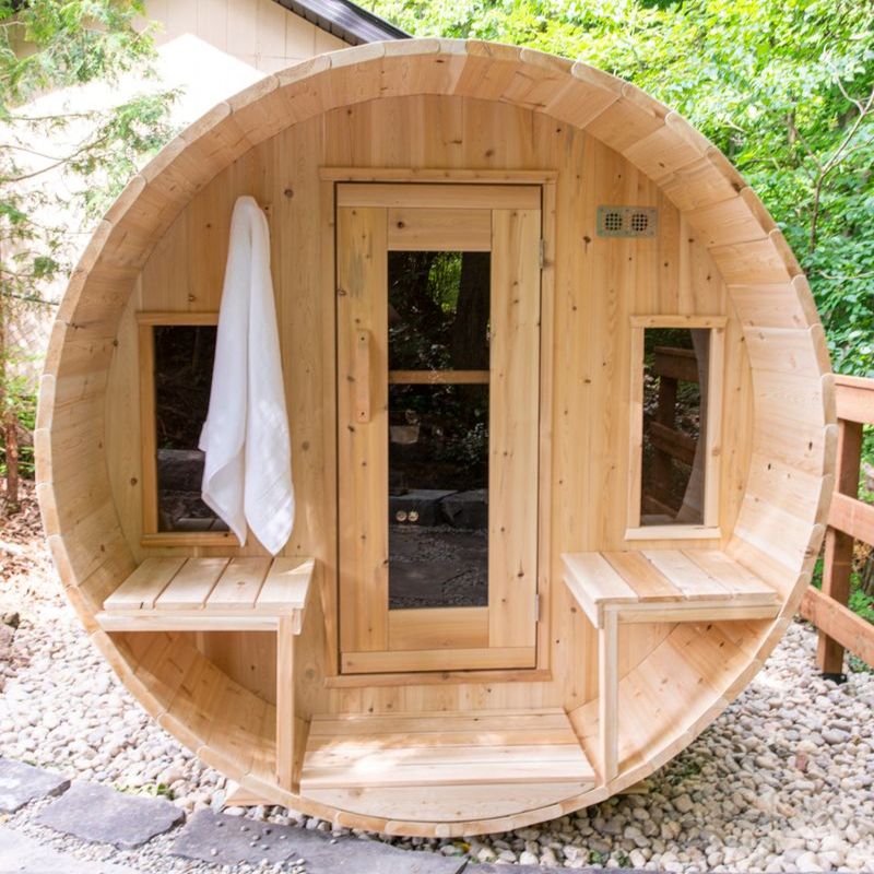 LeisureCraft Canadian Timber Tranquility Barrel Sauna CTC2345