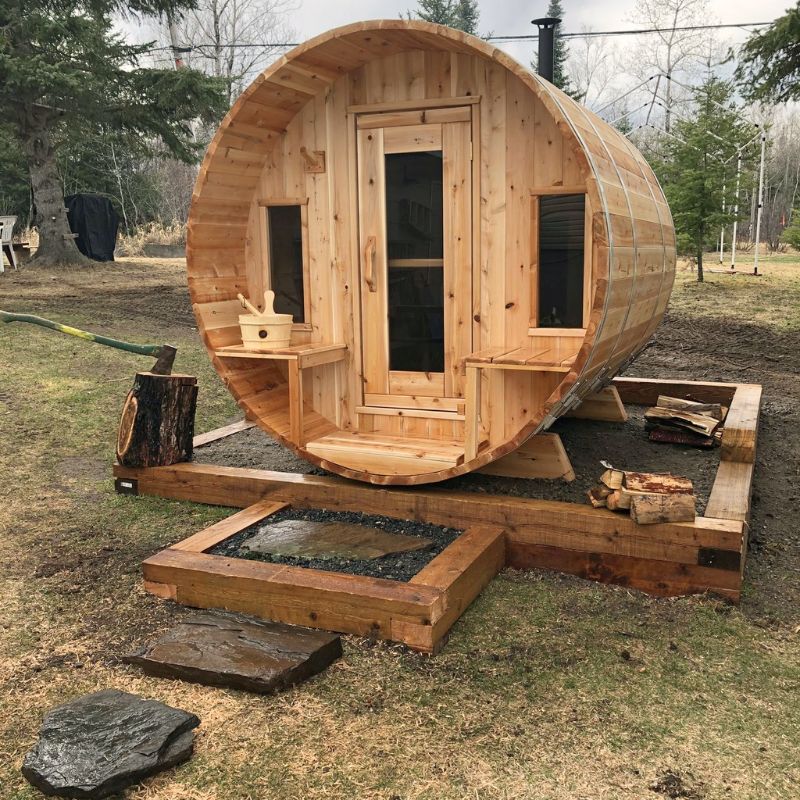 LeisureCraft Canadian Timber Tranquility Barrel Sauna CTC2345
