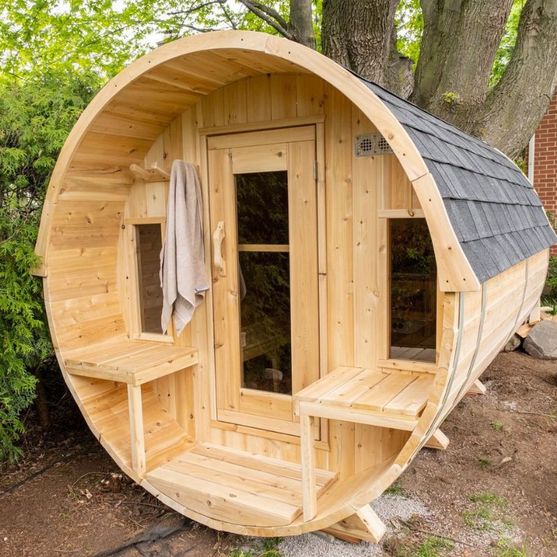 LeisureCraft Canadian Timber Tranquility Barrel Sauna CTC2345