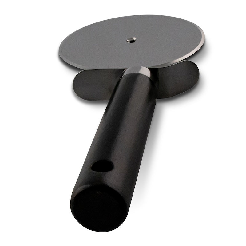 Close Up of the Wooden Handle of the PInnacolo 4&quot; Wheeled Pizza Cutter