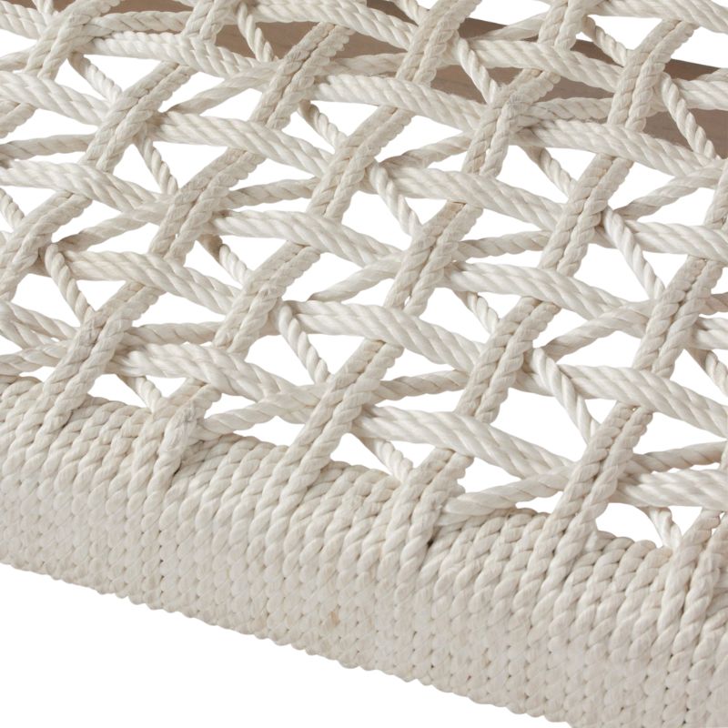 Larsson White Twisted Faux Bench