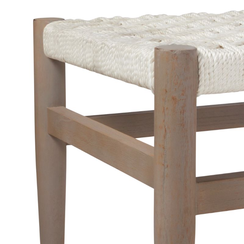 Larsson White Twisted Faux Bench