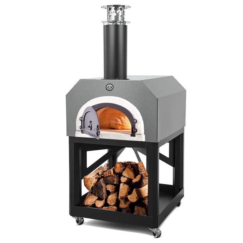 CBO750 Wood Fired Pizza oven with Stand in Silver Vein