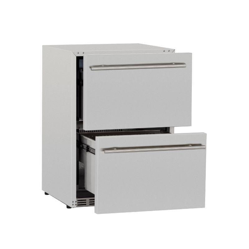 Summerset 24&quot; 5.3c Deluxe Outdoor Rated 2-Drawer Refrigerator
