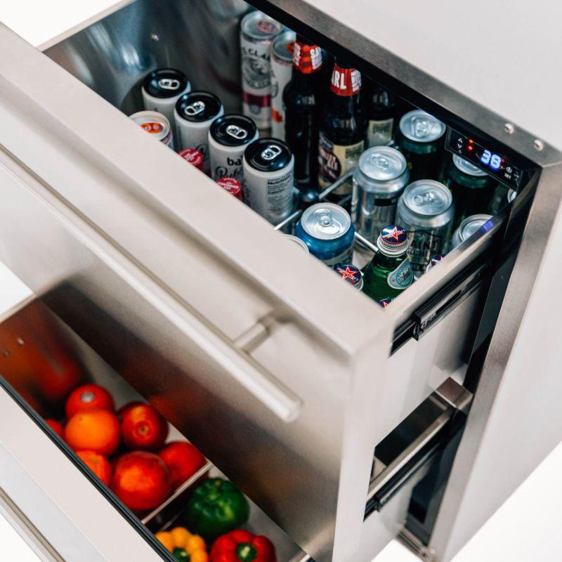 Summerset 24&quot; 5.3c Deluxe Outdoor Rated 2-Drawer Refrigerator