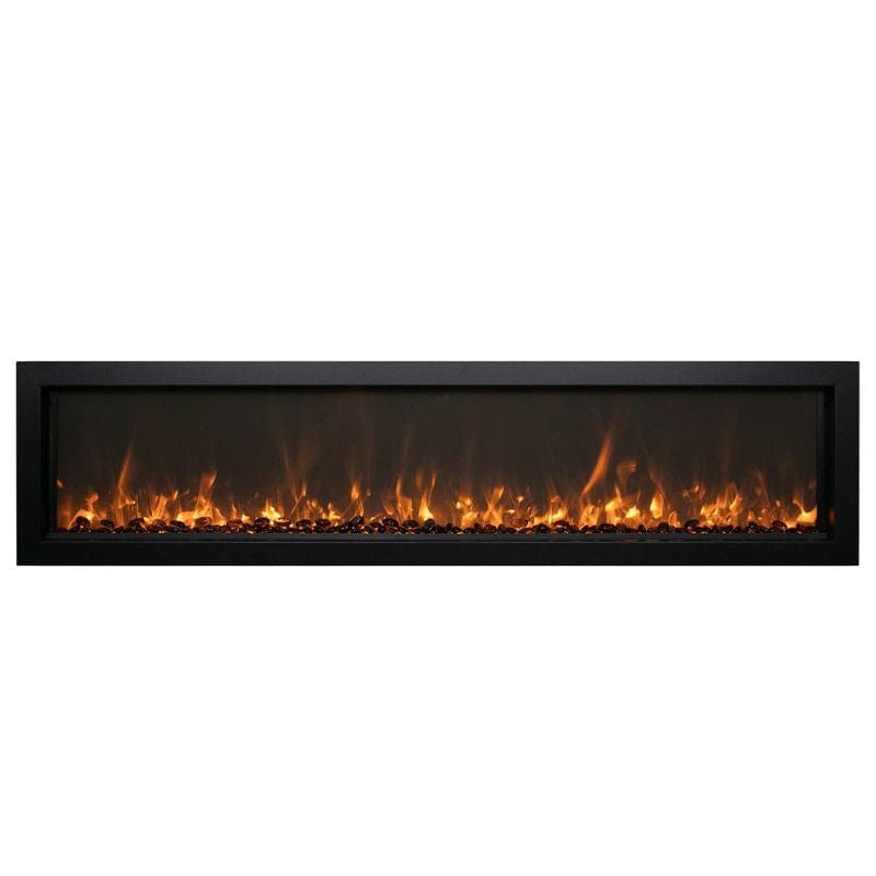 REMII XS 65inch Electric Fireplace with Yellow Flame and Sable Media
