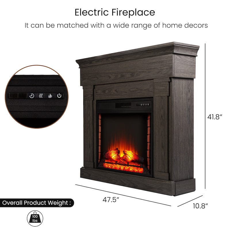 Angevin Freestanding Electric Fireplace Dimensions