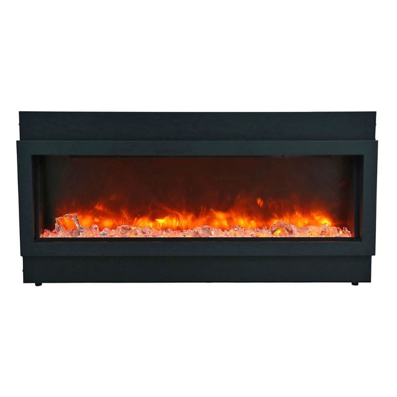 Built-In DEEP Xtra Tall Electric Fireplace with Ice Media