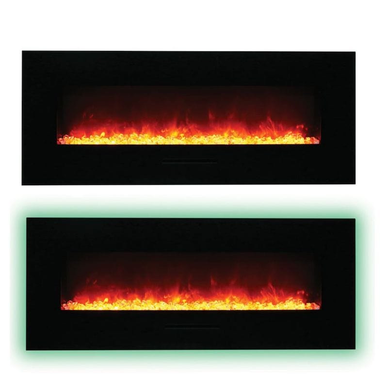 48in Wall Mount Flush Mount Black Surround Yellow Embers