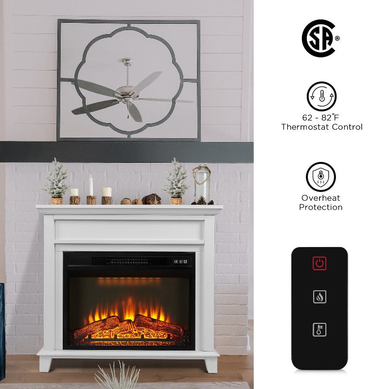 Abeco 31-inch Modern Freestanding Electric Fireplace - Patio u0026 Pizza  Outdoor Furnishings