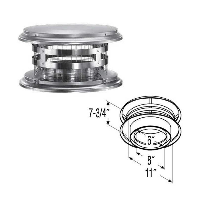 Duratech 6" Chimney Cap 6DT-VC