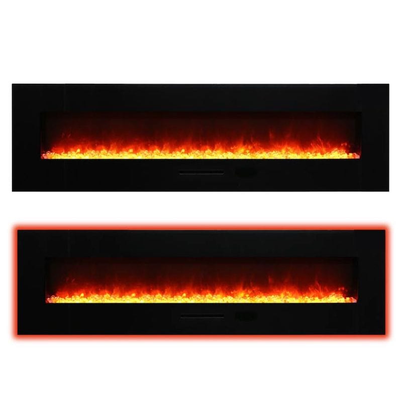 72inch WM FM Electric Fireplace with Yellow Fire and Orange Glow