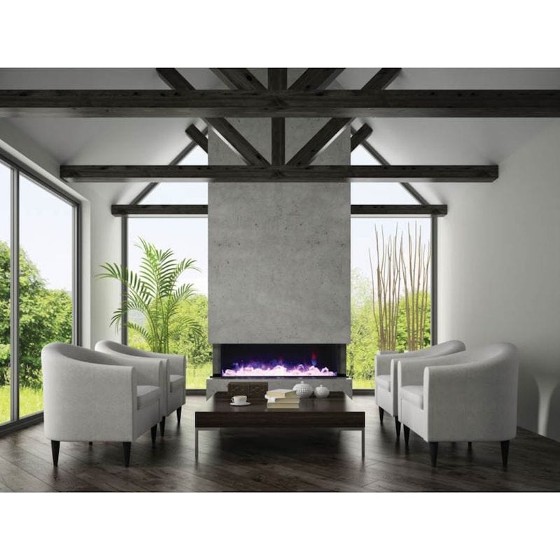 72-inch XL Deep Fireplace in Living Room