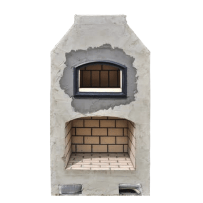 Round Grove STAX Outdoor Fireplace and Pizza Oven Combo Unit in Poco
