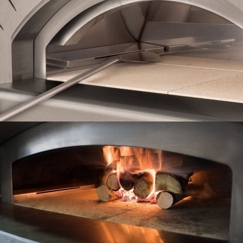 Hybrid Kit for Alfa Gas Ovens: Wood Holder and Burner Cover