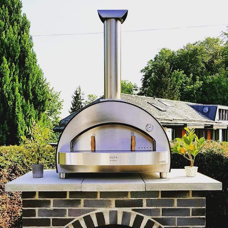 Alfa 4 Pizze Countertop Wood Fired Outdoor Pizza Oven by Alfa Ovens