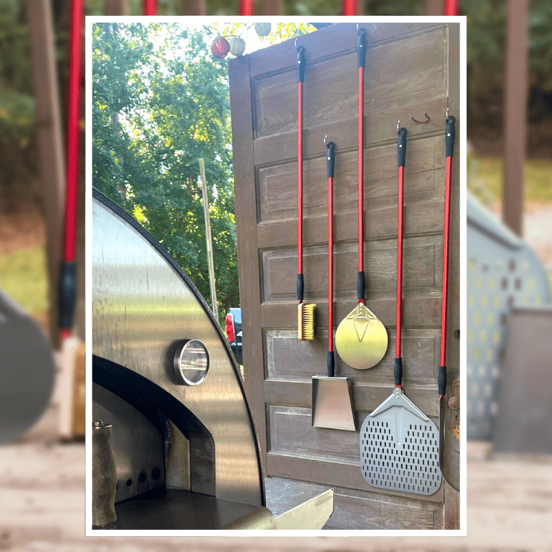 Red Alfa Ovens Pizza Peel Complete Set