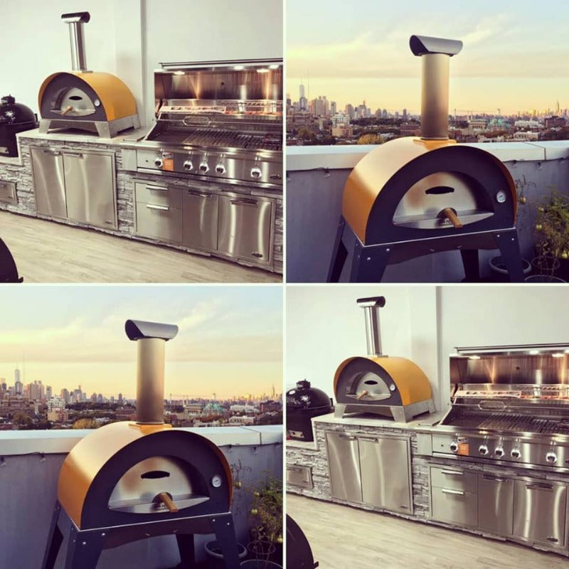 Fire Yellow Alfa Ciao Wood Fired Oven For Sale