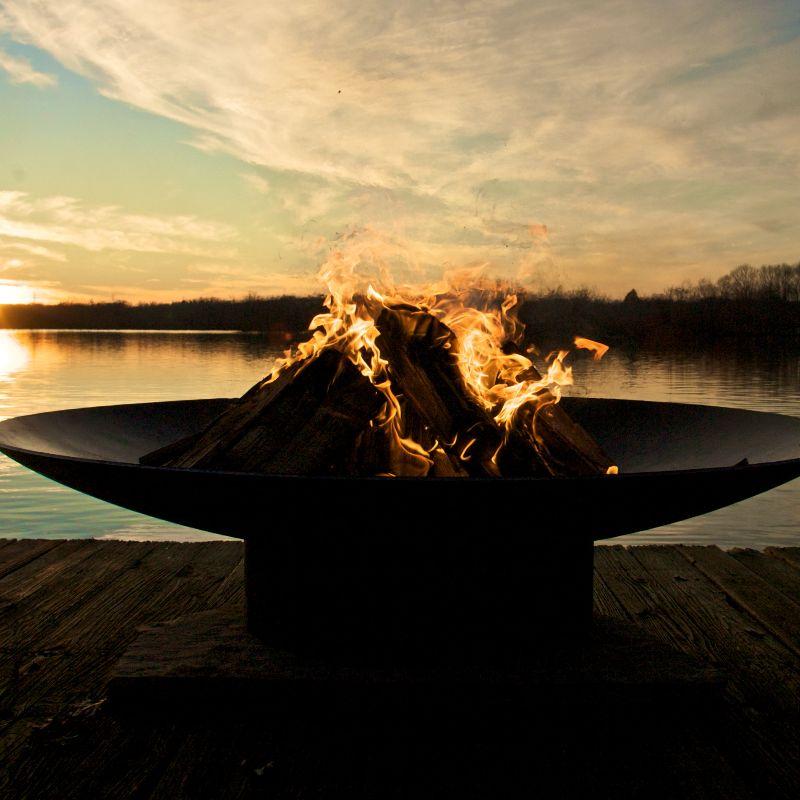 Fire Pit Art - Gas and Wood Fire Pit - Asia 72-inch