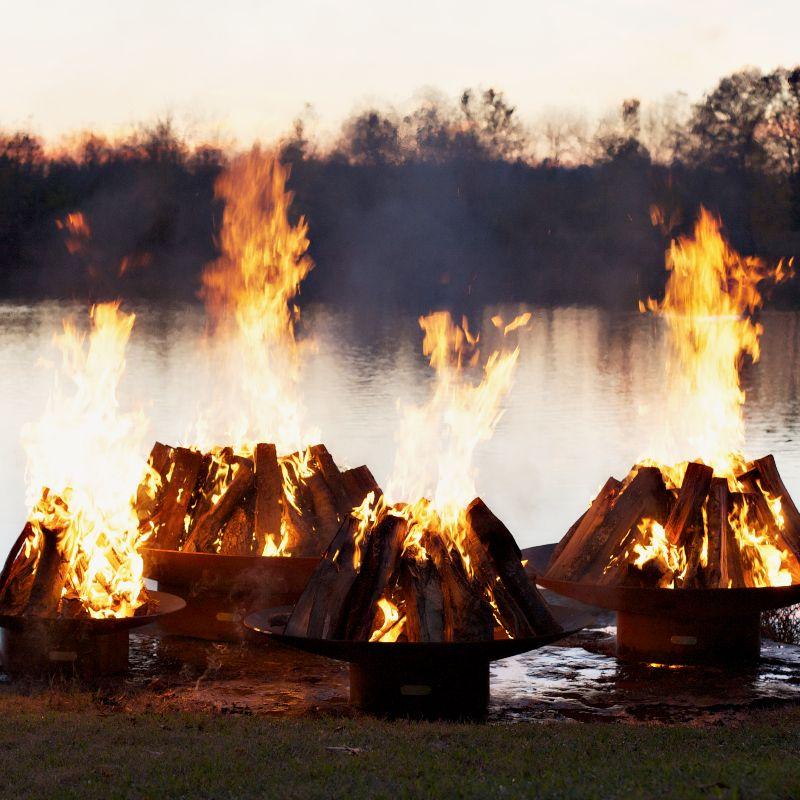Fire Pit Art - Gas and Wood Fire Pit - Asia 60-inch