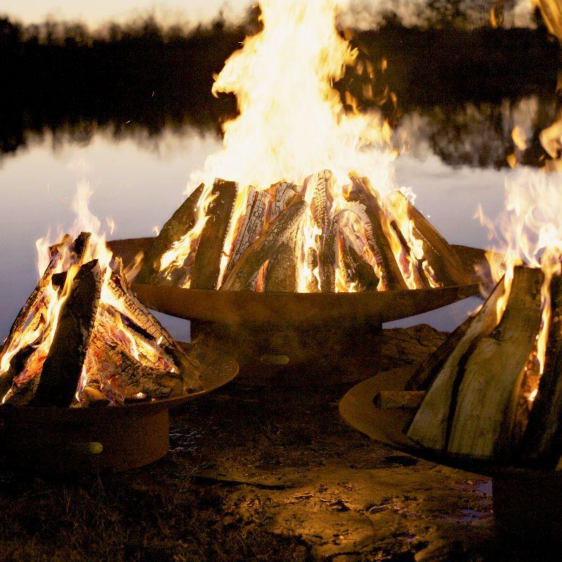 Fire Pit Art - Gas and Wood Fire Pit - Asia 60-inch