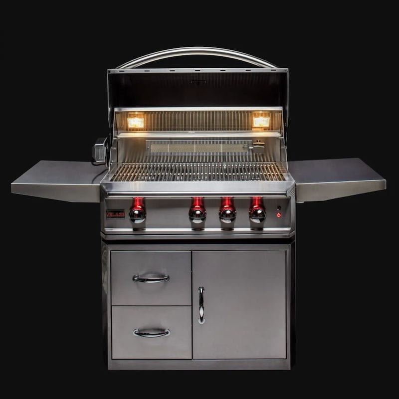 Blaze 34-Inch Professional LUX 3 Burner Built-In Gas Grill With Rear Infrared Burner and Cart