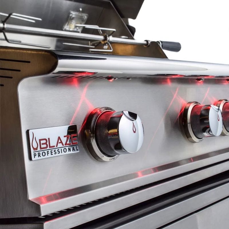 Blaze 44-inch Professional LUX 4-Burner Built-In Gas Grill With Rear Infrared Burner