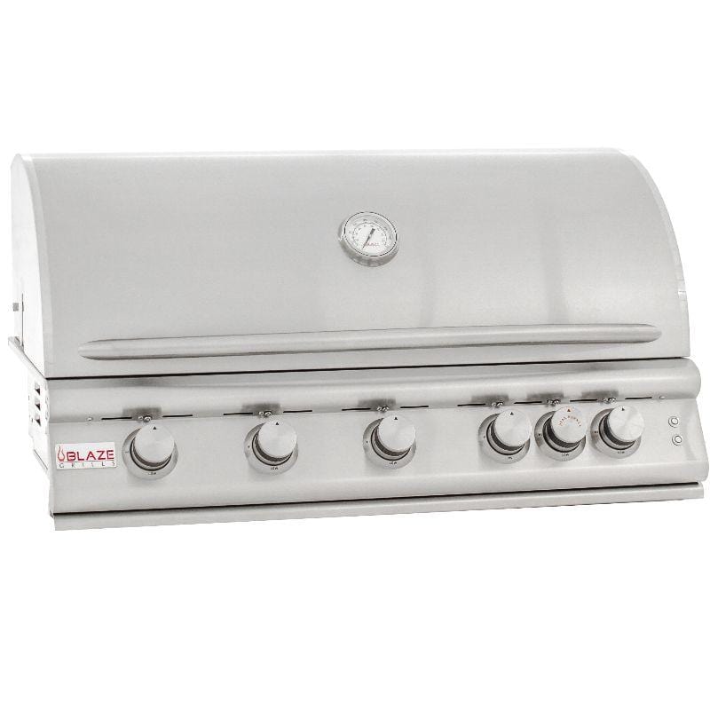 Blaze 40-Inch 5 Burner LTE Gas Grill With Rear Burner and Built-in Lighting System