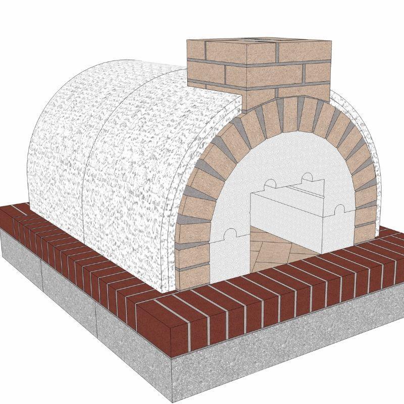 Brickwood Pizza Oven Kit Mattone Barile Grande Form